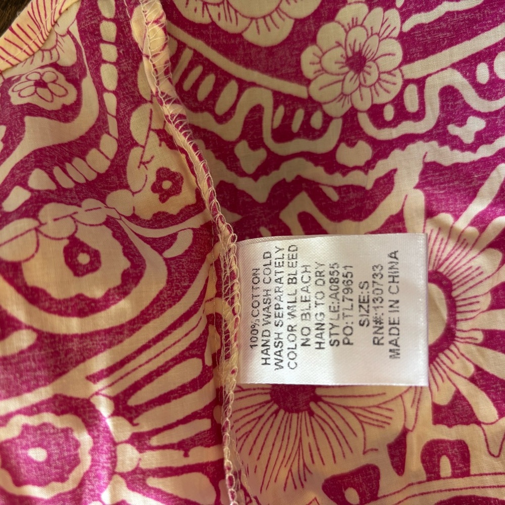 Umgee Pink and Cream resort style Floral Midi Dress NWT - Picture 10 of 10